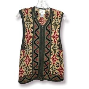Vintage Susan Bristol Zip Front Sweater Vest